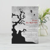 Invitation Gothique Vintage Halloween fête d'anniversaire (Debout devant)