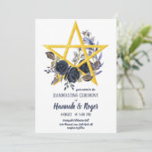 Invitation Gothique Wiccan Floral Pentacle Handfasting Invita (Debout devant)