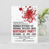 Invitation Gouffre de sang, Meurtre Mystère fête d'anniversai (Debout devant)