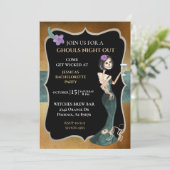Invitation Gouls Night out Bachelorette Halloween Skeleton (Debout devant)