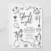 Invitation Gouls Nuit Adulte Halloween Filles Fête de nuit (Devant)