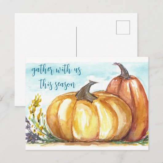 Invitation gourde (Devant / Derrière)