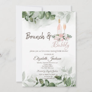 Invitation Goût de vin Eucalyptus Verdure Brunch & Bubbly