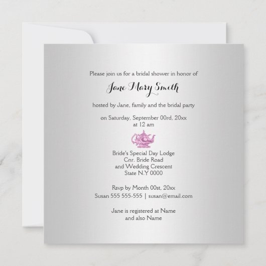 Invitation Goûter (Dos)