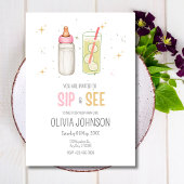 Invitation Goûter de Bienvenue, Bienvenue Bébé Fille, Fête de