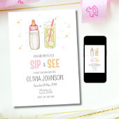 Invitation Goûter de Bienvenue, Bienvenue Bébé Fille, Fête de