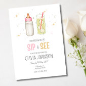 Invitation Goûter de Bienvenue, Bienvenue Bébé Fille, Fête de