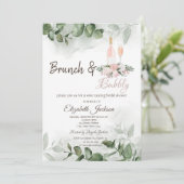 Invitation Goûter du vin Eucalyptus Verdure Brunch & Bulles (Debout devant)