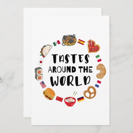 Invitation Goûts à travers le monde (Devant / Derrière)