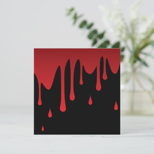 Invitation Goutte de sang (Debout devant)