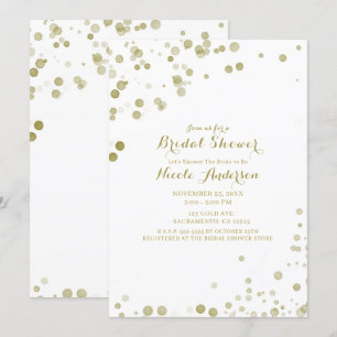 Invitation Gouttes d'aquarelle dorée Mariage Moderne et Éléga