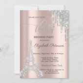Invitation Gouttes d'Argent, Diamants Tour Eiffel 30e Anniver (Devant)