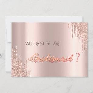 Invitation Gouttes de paillettes dorées roses élégantes
