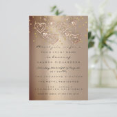 Invitation Gouttes de paillettes étincelantes Fête du thé pou (Debout devant)