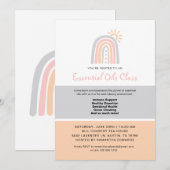 Invitation Gouttes d'huile essentielle Arc-en-ciel Classe (Devant / Derrière)