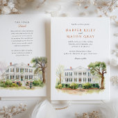 Invitation Gouverneur Thomas Bennett House Charleston Mariage