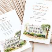 Invitation Gouverneur Thomas Bennett House Charleston Mariage