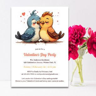 Invitation Govebirds de Saint-Valentin
