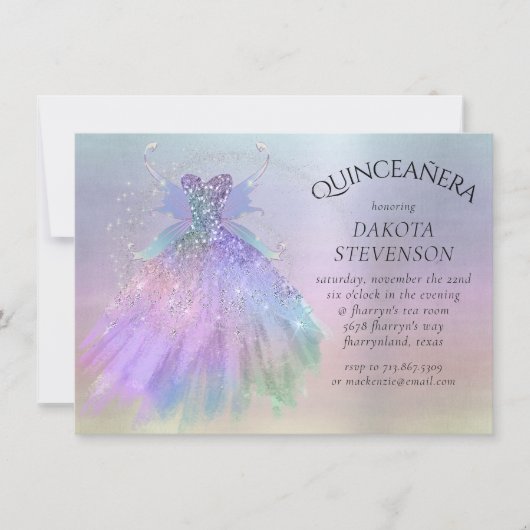Invitation Gown Ethereal Fairy Wing | Rainbow Pastel Sheen (Devant)