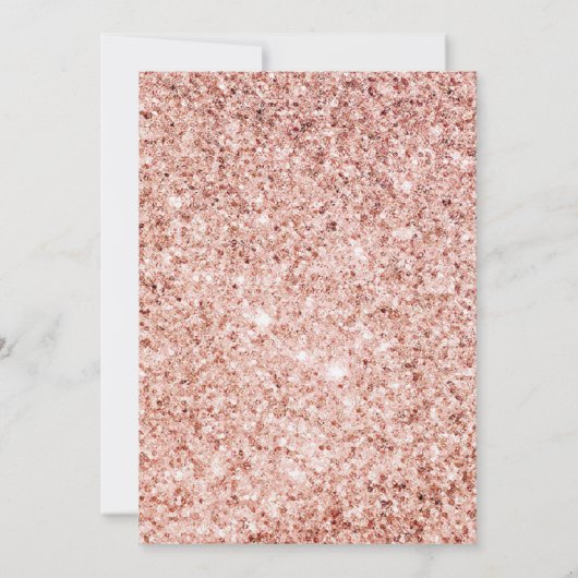 Invitation Gown étincelant Blush Floral Rose Or Quinceanera (Dos)