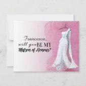 Invitation Gown unique "Serez-vous mon maître d'honneur" (Devant)