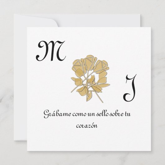 Invitation Grabame como un sello en tu corazon (Dos)