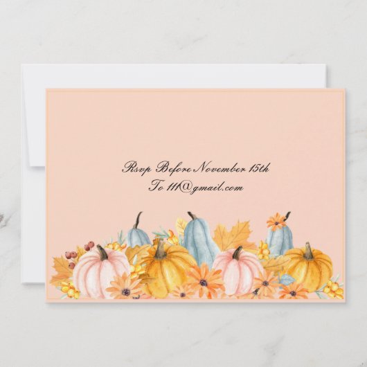 INVITATION GRÂCE À L'INVITATION PARFAITE À L'AUTOMNE (Dos)