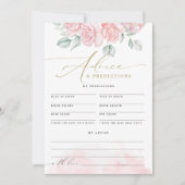 Invitation GRACE Elegant Blush Floral Babal Conseils Prédicti (Devant)