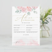 Invitation GRACE Elegant Blush Floral Babal Conseils Prédicti (Debout devant)