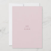 Invitation Grace Muet rose Mariage moderne (Dos)
