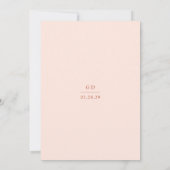 Invitation Grace Peach Mariage moderne (Dos)