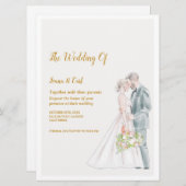 Invitation GRACE Simple Couple Mariage (Devant / Derrière)