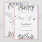 Invitation Graceful Garden Soiree in Sobar Rose Bliss encadré (Devant / Derrière)