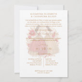 Invitation Graceful Romantic Spanish Quinceañera Twins  (Dos)