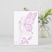 Invitation Graceful swan with butterfly wings (Debout devant)
