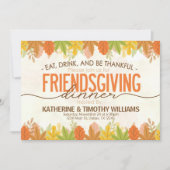 Invitation grâces amies de fête d'action de la dinde invitati (Devant)