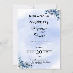 Invitation gracieuse de mariage et d'anniversaire