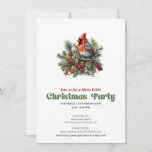 Invitation gracieuse de Noël victorienne à l'oisea (Devant)
