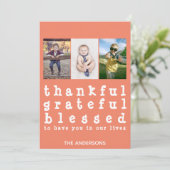 Invitation Grâcieuse Polka Dot Thanksgiving (Debout devant)