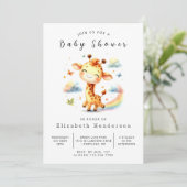 Invitation Gracity Custom Giraffe Baby shower (Debout devant)