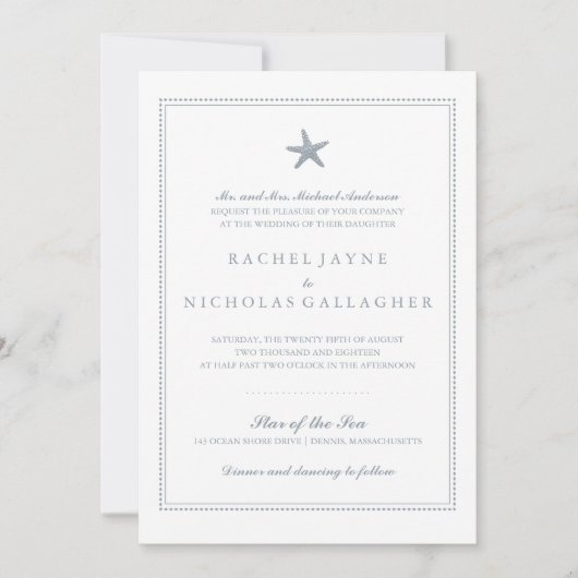 Invitation Gracity Starfish | MARIAGE (Devant)