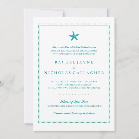 Invitation Gracity Starfish | MARIAGE (Devant)