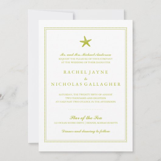 Invitation Gracity Starfish | MARIAGE (Devant)