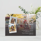 Invitation Grad 2024 Photo Collage Graduation Party (Debout devant)