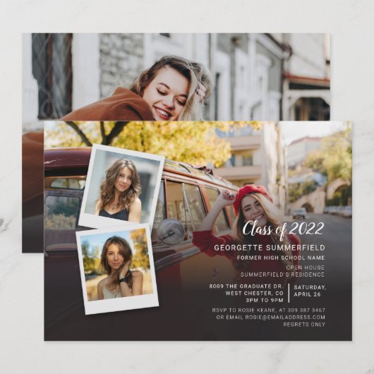 Invitation Grad 2024 Photo Collage Graduation Party (Devant / Derrière)