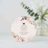 Invitation Grad 2025 Floral Graduation Party (Debout devant)