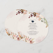 Invitation Grad 2025 Floral Graduation Party (Devant / Derrière)
