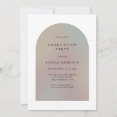 Invitation Grad '25 Arc Photo Wavy Typographie Graduation (Dos)