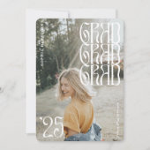 Invitation Grad '25 Wavy Typography Graduation (Devant)