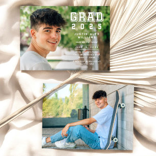 Invitation Grad 2 - Photo Moderne Graduation